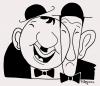 Cartoon: Laurel and Hardy (small) by Marcelo Rampazzo tagged laurel and hardy