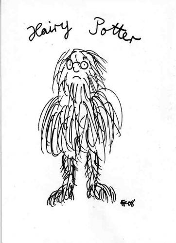 Cartoon: hairy potter (medium) by Florian France tagged harry,hairy,hair,potter,magic