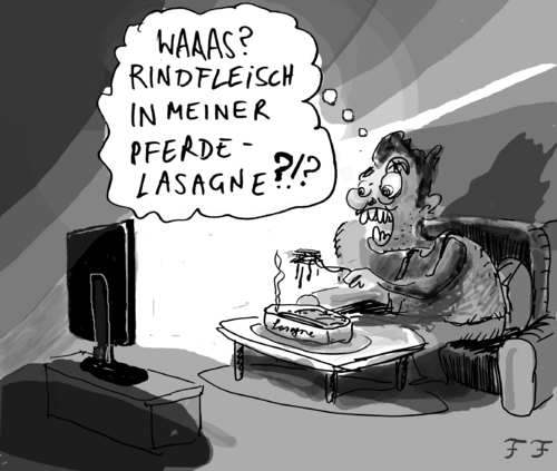 Cartoon: Igittigitt (medium) by Florian France tagged pferdefleisch,lasagne,discounter,verbraucherverhalten,rumänien,ilse,aigner