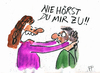Cartoon: Nie hörst du mir zu ! (small) by Florian France tagged klischee mann und frau beziehung wut ärger liebe zuhören partnerglück partnerschaft