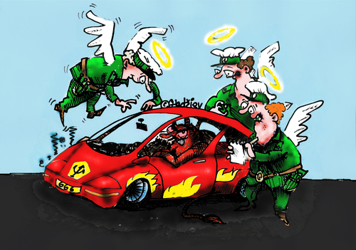 Cartoon: good police (medium) by ivo tagged wau