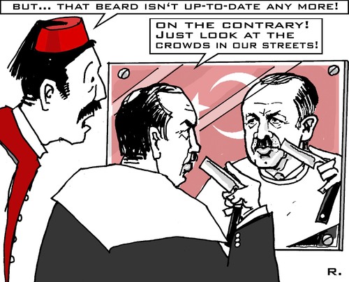 Cartoon: Erdogan up-to-date (medium) by RachelGold tagged turkey,erdogan,anti,semitism,radical,islam