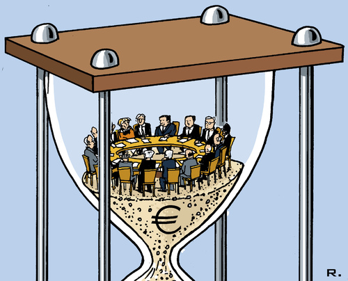 Cartoon: The Last Euro Summit? (medium) by RachelGold tagged eu,euro,crisis,summit,greece,debt,european,governments