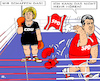 Cartoon: SPD-Chef wirft das Handtuch (small) by RachelGold tagged deutschland,bundestagswahl,spd,gabriel,schulz,merkel,cdu
