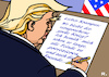 Cartoon: X-Mas-Brief (small) by RachelGold tagged trump,xmas,brief,krampus,oval,office,krieg,weltkrieg