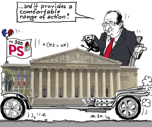 Cartoon: Political Mobility (medium) by MarkusSzy tagged france,elections,hollande,national,assembly