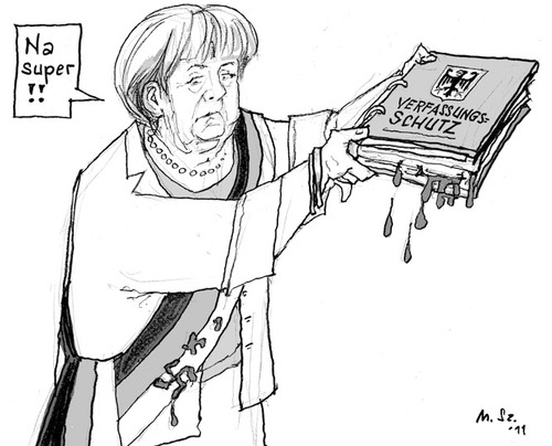 Cartoon: Schandfleck (medium) by MarkusSzy tagged morde,terrorismus,nazi,verfassungsschutz,merkel,deutschland