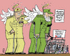 Cartoon: Cuba preparing for Popes Visit (small) by MarkusSzy tagged cuba,raul,fidel,castro,release,3000,dissidents