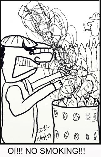 Cartoon: Smoking (medium) by chriswannell tagged smoking,gag,cartoon