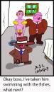 Cartoon: Cannot Get The Staff (small) by chriswannell tagged mafia,swimming,gag,cartoon