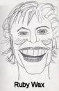 Cartoon: Caricature - Ruby Wax (small) by chriswannell tagged caricature,cartoon,ruby,wax