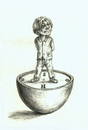 Cartoon: Junge (small) by Thomas Bühler tagged kind,pupertät,entscheidung,richtung,kompass,weg,ziel