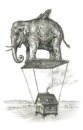 Cartoon: Mit Leichtigkeit (small) by Thomas Bühler tagged tiere elefant fliegen leichtigkeit