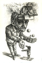 Cartoon: Schubladenmann ohne Mitspieler (small) by Thomas Bühler tagged europa,generation,irrtum,jongleur,mensch,wasser,koran,feuer,verbrennung,terrorismus,trügerisch,vorurteile