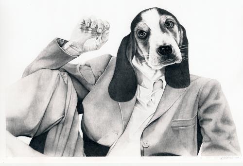 Cartoon: Beagle (medium) by jim worthy tagged beagle,dog,pets,nature