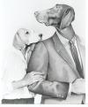 Cartoon: Doggie Adoration (small) by jim worthy tagged animals dogs pets pencil illustration