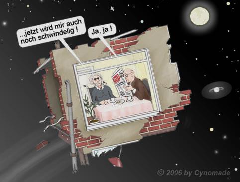 Cartoon: Unterwegs zu den Sternen! (medium) by moonman tagged raumfahrt,marsmission,endzeit