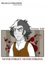 Cartoon: Sweeney Todd 2 (small) by ms-illustration tagged sweeney,todd,barbier,messer,blut,horror