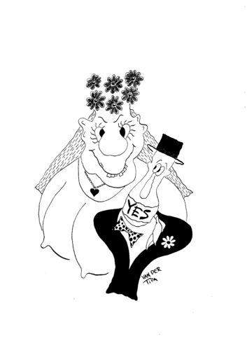 Cartoon: Yes! (medium) by van der Tipa tagged married,wedding