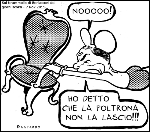 Cartoon: The chair (medium) by basfardo tagged chair,prime,minister,berlusconi,resignation