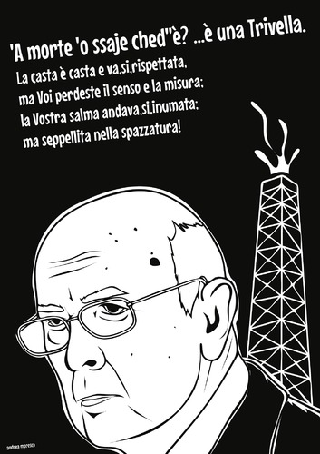Cartoon: A Trivella (medium) by elmoro tagged italy,referendum,napolitano,humor,satira