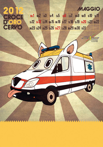 Cartoon: 2012 croce  oro cervo calendar (medium) by elmoro tagged illustration,digital,illustrator,calendar,art,drawing