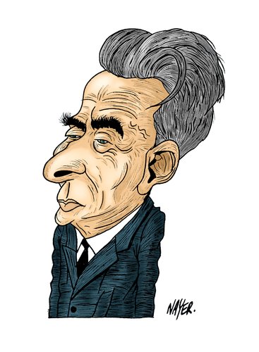 Cartoon: Aldous Huxley (medium) by Nayer tagged aldous,huxley,enland,english,novelist,write,usa,america,nayer