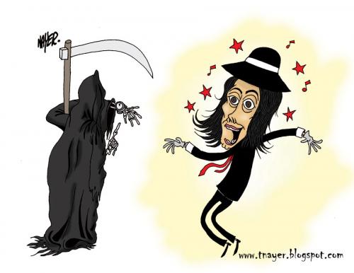 Cartoon: Michael Jackson is dead (medium) by Nayer tagged michael,jackson,dead