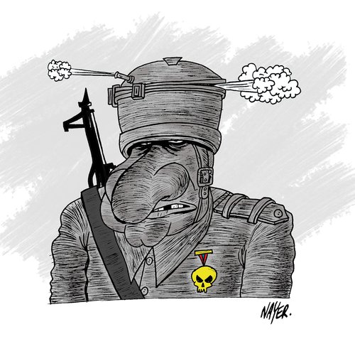 Cartoon: War (medium) by Nayer tagged war,peace,gun,army,death,killer