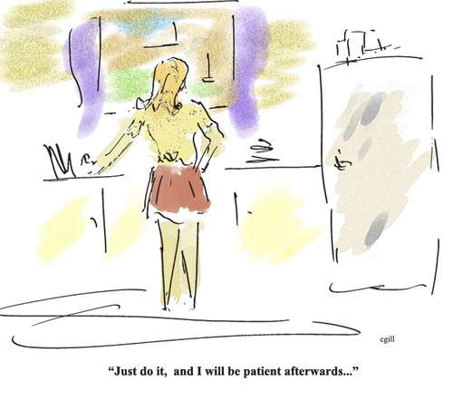 Cartoon: Patience (medium) by cgill tagged patience,family,dishes,cleaning,chores