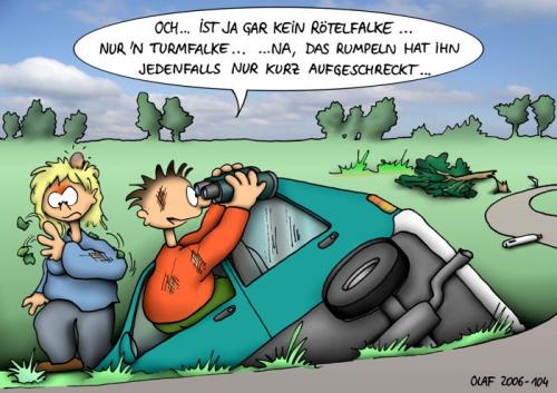 Cartoon: Rötelfalke (medium) by ralfschnellegmxde tagged birding,vogelbeobachtung,vögel