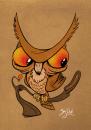 Cartoon: Nightwatcher (small) by Dirk ESchulz tagged eule