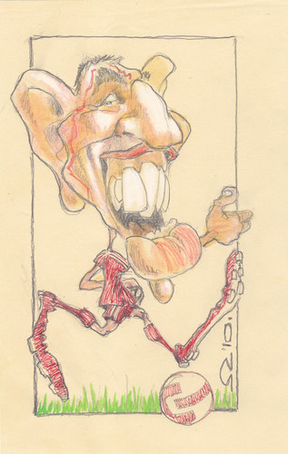 Cartoon: Franck Ribery (medium) by zed tagged franck,ribery,france,sport,football,famous,people,portrait,caricature