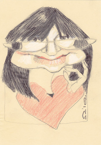 Cartoon: lidia (medium) by zed tagged lidia,luca,romania,artist,portrait,caricature