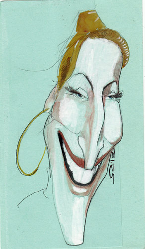 Cartoon: meryl streep (medium) by zed tagged meryl,streep,usa,actress,theatre,film,television,oscar,portrait,saricature