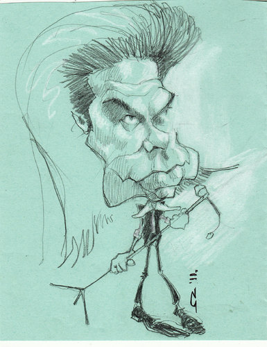 Cartoon: Nick Cave (medium) by zed tagged cave,nick,australia,musician,performance,artist,portrait,caricature