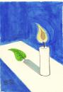 Cartoon: candle (small) by zed tagged candle nature illustration global warming tree