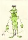 Cartoon: Frankenstein (small) by zed tagged frankenstein,wires,hollywood,movies