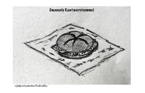 Cartoon: emanuels kant... (medium) by schmidibus tagged wortspiel,jause,essen,wurst,kant,emanuel,philosophie