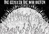 Cartoon: die geister die wir riefen (small) by schmidibus tagged geister goethe zauberlehrling scrooged murray dickens