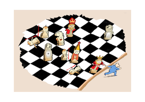 Cartoon: I love you my queen (medium) by firuzkutal tagged chess,love,running,moving,chess,love,running,moving