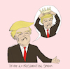 Cartoon: The historical speech (small) by firuzkutal tagged president,inauguration,trump,me