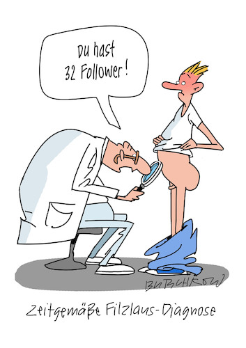 Cartoon: Junger Mann beim Arzt (medium) by Butschkow tagged arzt,junge,filzläuse,arzt,junge,filzläuse