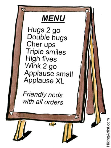 Cartoon: Hugs 2 go for hurried people (medium) by Frits Ahlefeldt tagged love,affection,coffee2go,kindness,businesspeople,hugs,smiles,life,cartoon