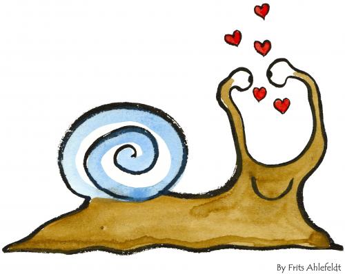 Cartoon: love yourself (medium) by Frits Ahlefeldt tagged snail,love,life,humor,frits,animal,snails,relationsship,wisdom,slow