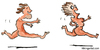 Cartoon: Early communication (small) by Frits Ahlefeldt tagged naked,man,woman,chasing,love,family,sex,running,prehistoric,paradise,romance,game