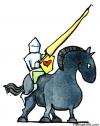 Cartoon: knight of love (small) by Frits Ahlefeldt tagged knight,love,hero,horse