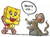 Cartoon: Not so joint Venture (small) by Frits Ahlefeldt tagged marriage,love,people,life,relationship,business,mouse,rat,cheese,propotial,offer