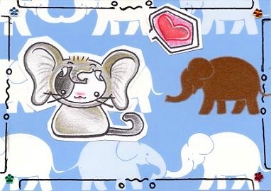 Cartoon: Kitty or Elephant (medium) by Metalbride tagged traiding,card,crads,karten,karte,sammelkarte