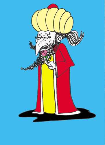 Cartoon: sultan (medium) by kader altunova tagged rose,sultan